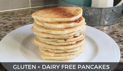 Gluten free, dairy free pancake recipe @ginaekirk GinaKirk.com