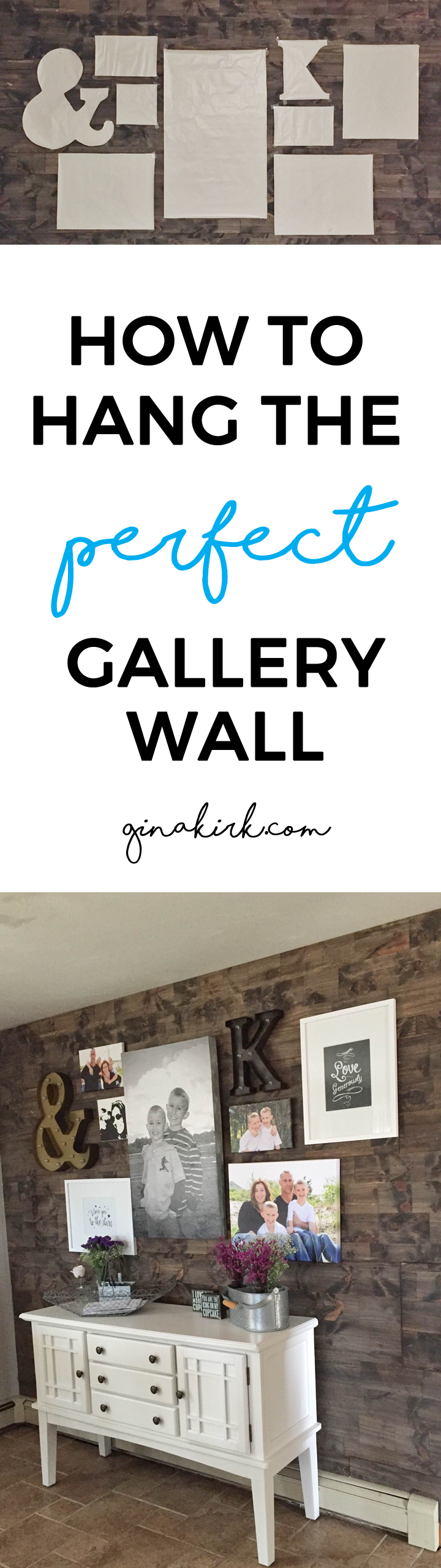 How to hang the perfect gallery wall! GinaKirk.com