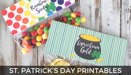 St. Patrick's Day printables | Bag toppers | Leprechaun printables | St. Patricks Day gift ideas | GinaKirk.com @ginaekirk