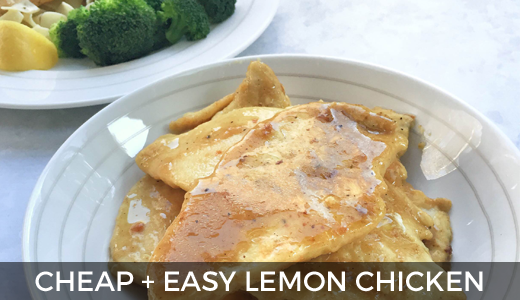 Cheap and easy lemon chicken dinner | chicken picatta | lemon chicken | dairy free gluten free chicken recipe | GinaKirk.com